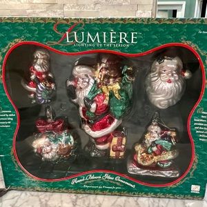 VINTAGE JUMBO HANDBLOWN MERCURY ORNAMENTS NIB 9’